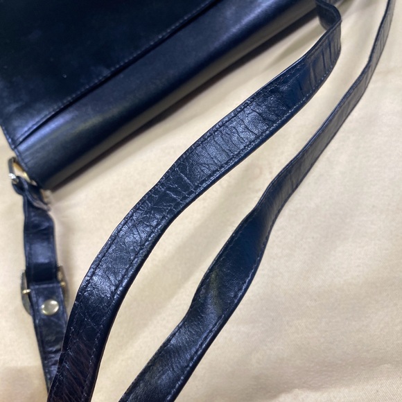 Christian Dior Black Leather Crossbody Bag 
Gold Hardware Clutch /Purse - Picture 12 of 15